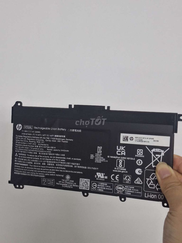 Pin laptop HP HT03XL 3440mAh. Mua bán Linh kiện (RAM, Card...) tại Quận 8 Tp Hồ Chí Minh được đăng bởi Nguyen Vo hình 1