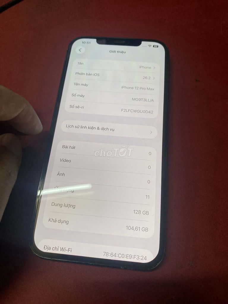 Apple iPhone 12 Pro Max 128GB Xanh. Mua bán Điện thoại tại Huyện Lạng Giang Bắc Giang được đăng bởi Quang Thiện  hình 1