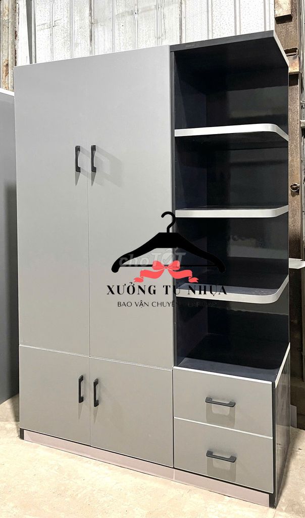Tủ quần áo Nhựa Đài Loan Xám 1m8x1m23x45cm. Mua bán Tủ, kệ gia đình tại Thị xã Tân Uyên Bình Dương được đăng bởi Cửa Hàng Nội Thất hình 1