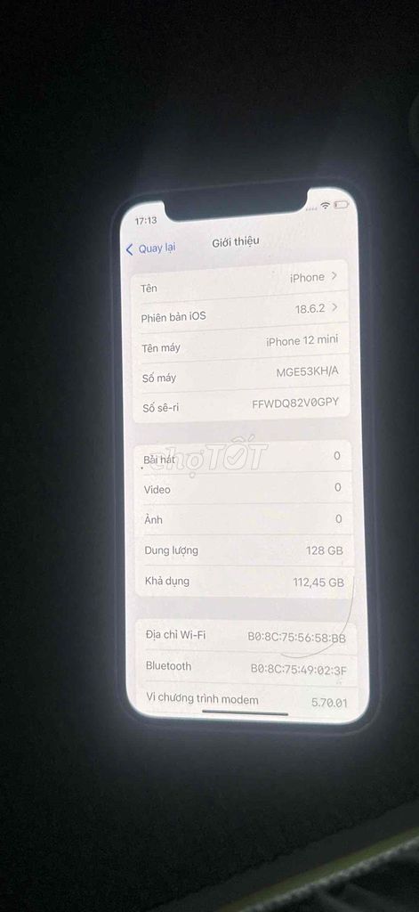 iPhone 12 mini 128GB QT zin ful cn. Mua bán Điện thoại tại Huyện Quỳnh Lưu Nghệ An được đăng bởi Ngô Lâm hình 1
