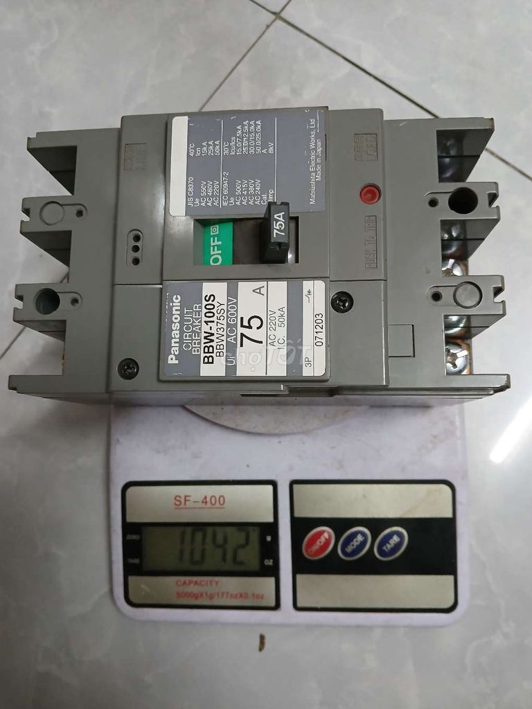 Aptomat Panasonic BBW-100S 75A. Mua bán Nội thất, đồ gia dụng khác tại Quận 12 Tp Hồ Chí Minh được đăng bởi Thanhphuocvu Thanh Phuocvu hình 1