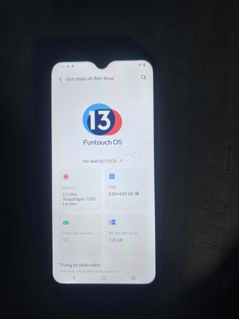 Vivo V2025 8GB/128GB Đen Snapdragon 720G. Mua bán Điện thoại tại Quận 8 Tp Hồ Chí Minh được đăng bởi ngothanhdieungo hình 1