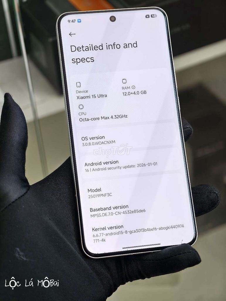 Xiaomi 15 Ultra 256GB Trắng. Mua bán Điện thoại tại Thành phố Đà Lạt Lâm Đồng được đăng bởi Lộc Lá Mô Bai hình 1