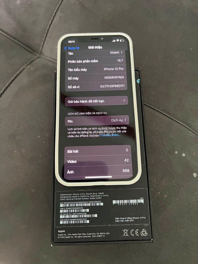Apple iPhone 12 Pro Xanh Đã sử dụng. Mua bán Điện thoại tại Quận 12 Tp Hồ Chí Minh được đăng bởi Hội Đồ Điện Tử hình 1