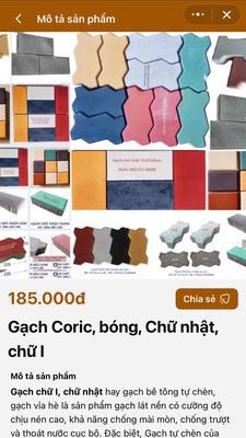 GẠCH TỰ CHÈN CHỮ NHẬT, CHỮ I, GẠCH BÊ TÔNG. Mua bán Nội thất, đồ gia dụng khác tại Thành phố Đà Lạt Lâm Đồng được đăng bởi  DCN SÀI GÒN 