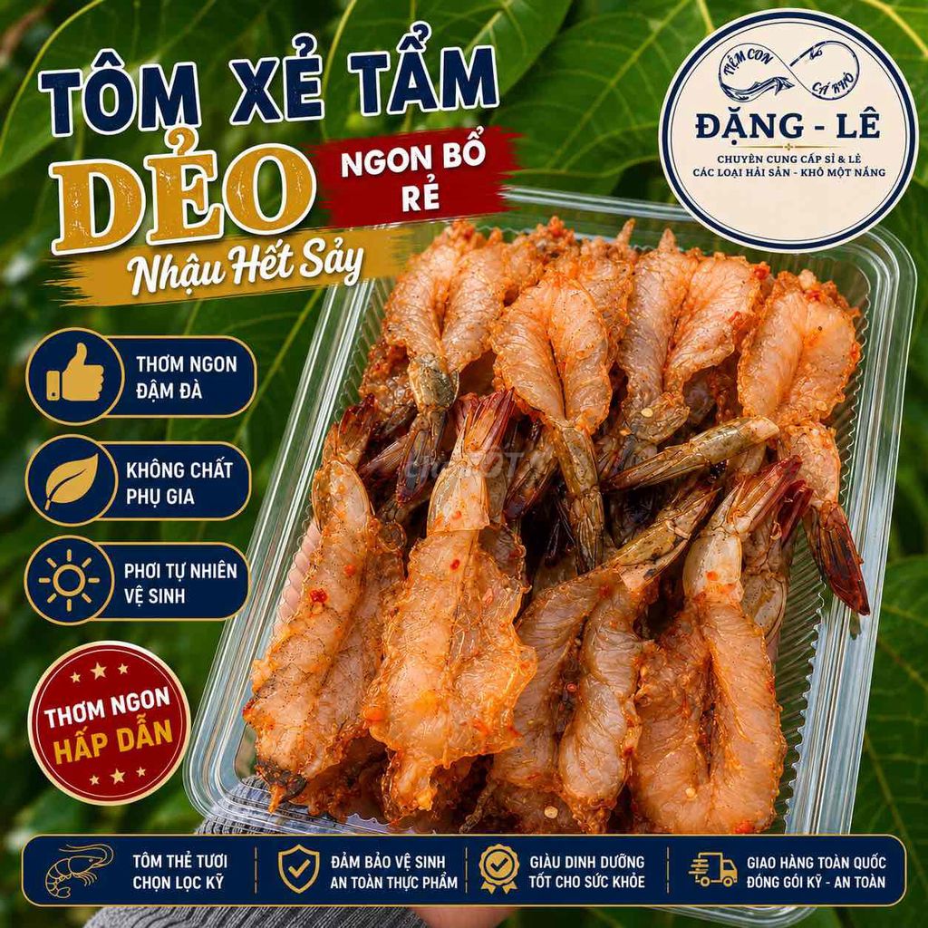 Tôm xẻ tẩm dẻo ngon bổ rẻ nhậu hết sảy. Mua bán Đồ ăn, thực phẩm và các loại khác tại Quận 7 Tp Hồ Chí Minh được đăng bởi Cá Khô Biển Gò Công hình 1