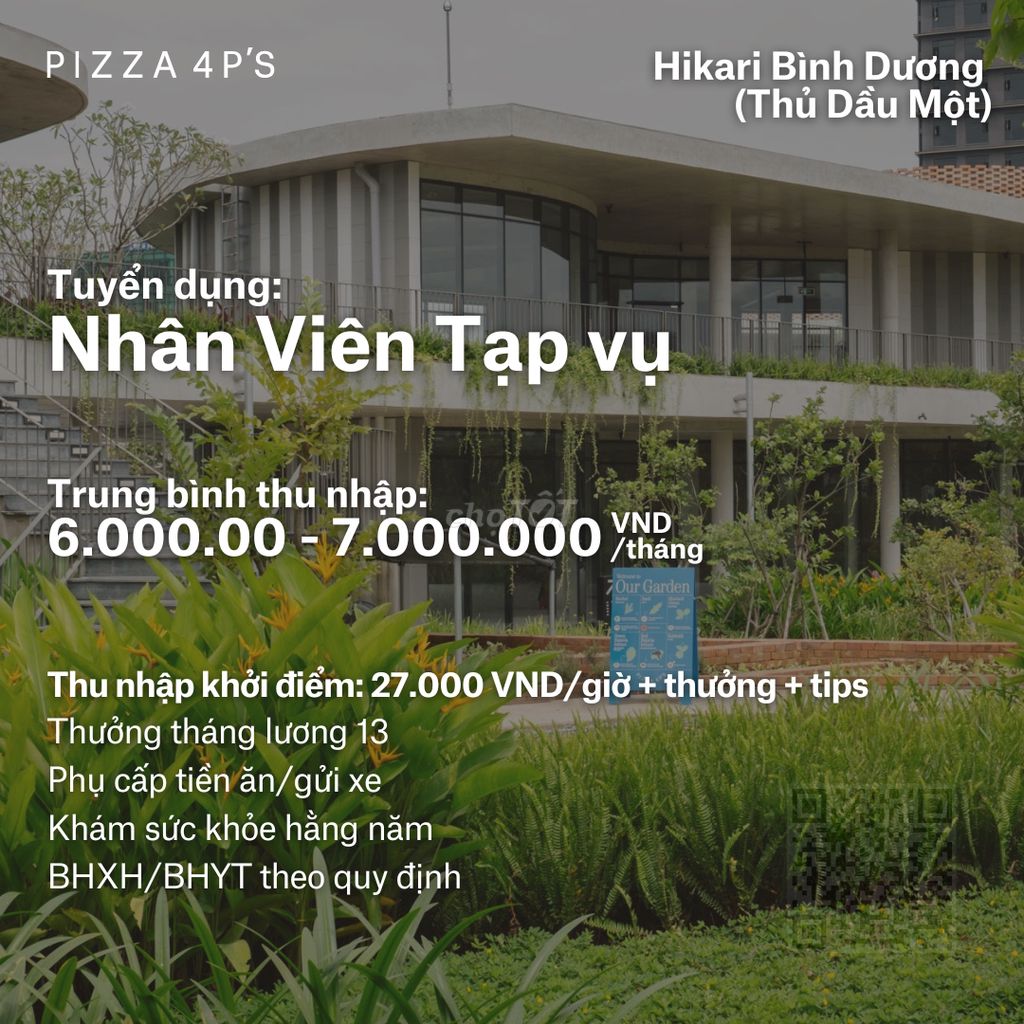 [Bình Dương] Nhân Viên Tạp Vụ. Việc làm tại Thành phố Thủ Dầu Một Bình Dương được đăng bởi Công Ty Pizza 4P's hình 3
