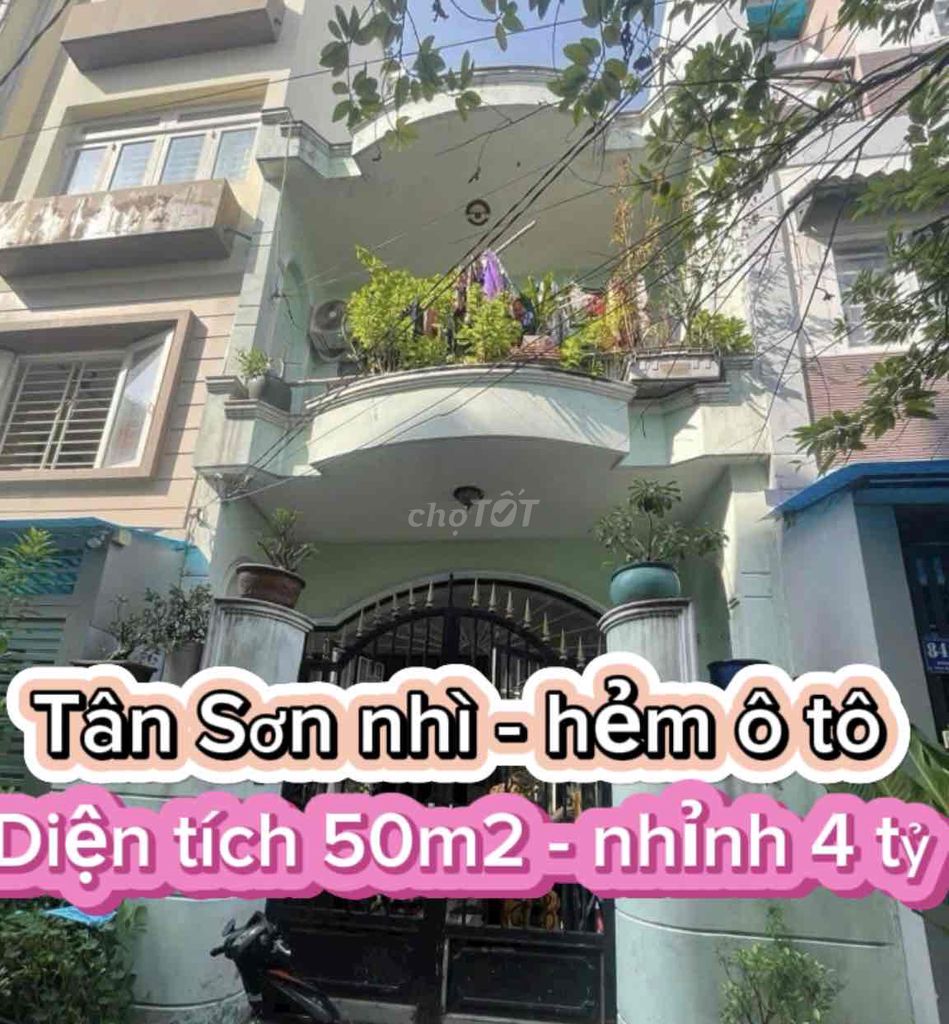 👉 Tân Phú - nhà 2 tầng- hẻm nhựa 4m - diện tích 50m2