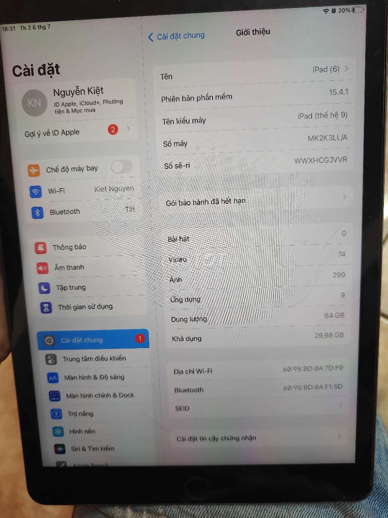 Apple iPad (Thế hệ 9) 64GB Xám không gian. Mua bán Máy tính bảng tại Quận 8 Tp Hồ Chí Minh được đăng bởi đu đủ hình 1