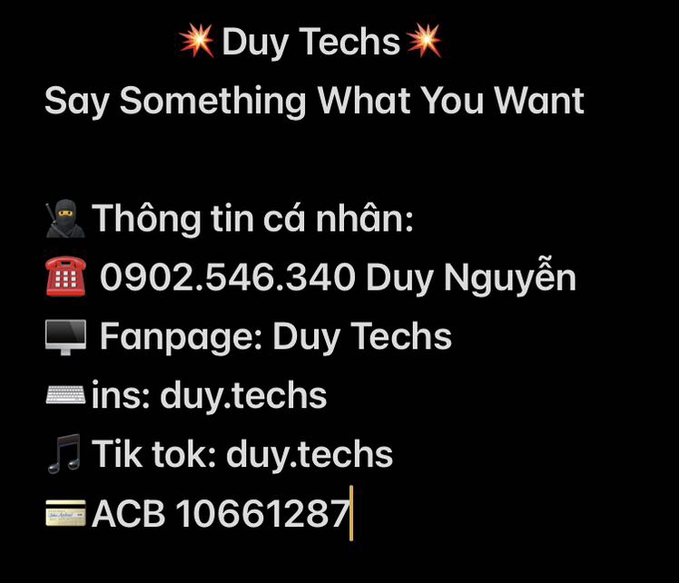 Duy Techs tại Quận Gò Vấp, Tp Hồ Chí Minh hình 1