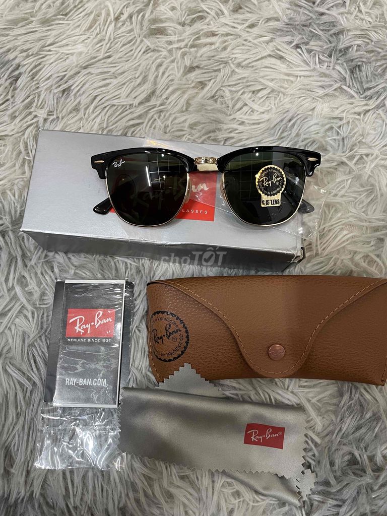 Rayban clubmaster Metal size 51-21 Auth xách tay u