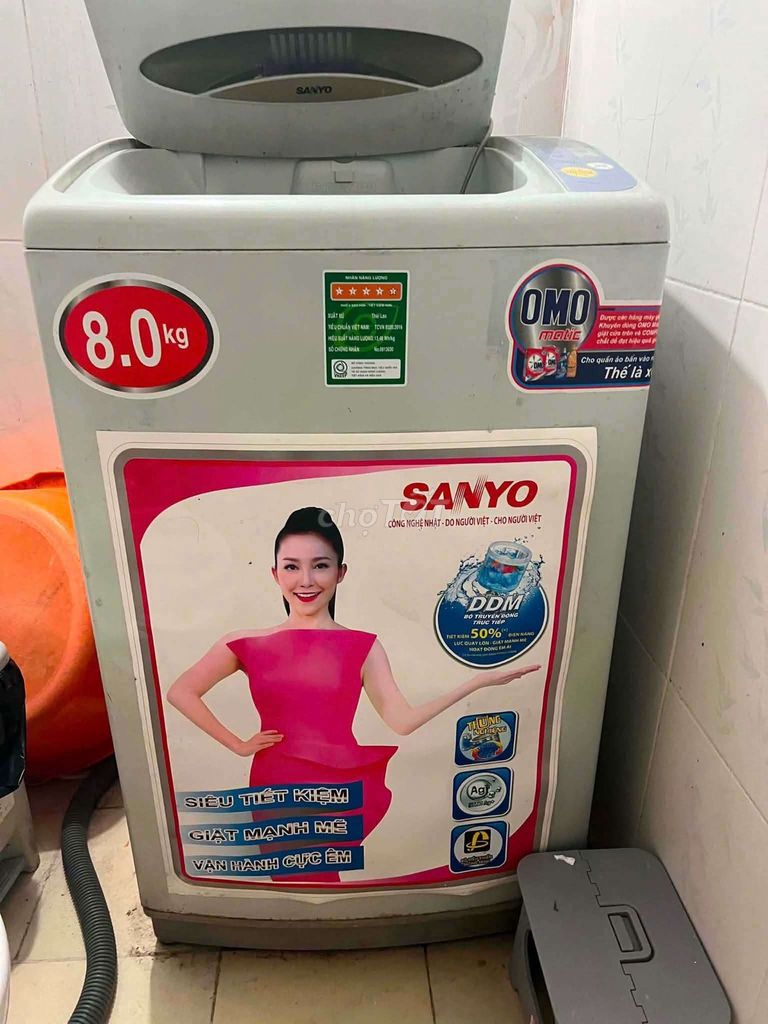 Máy giặt Sanyo 8.0 kg Xám. Mua bán Máy giặt tại Quận Thanh Xuân Hà Nội được đăng bởi Huy hình 1