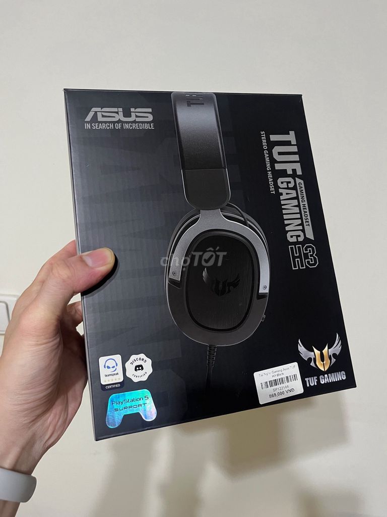 Tai nghe gaming Asus TUF H3 Đen bạc Likenew. Mua bán Tivi, Âm thanh tại Quận Nam Từ Liêm Hà Nội được đăng bởi Lou Chez hình 1