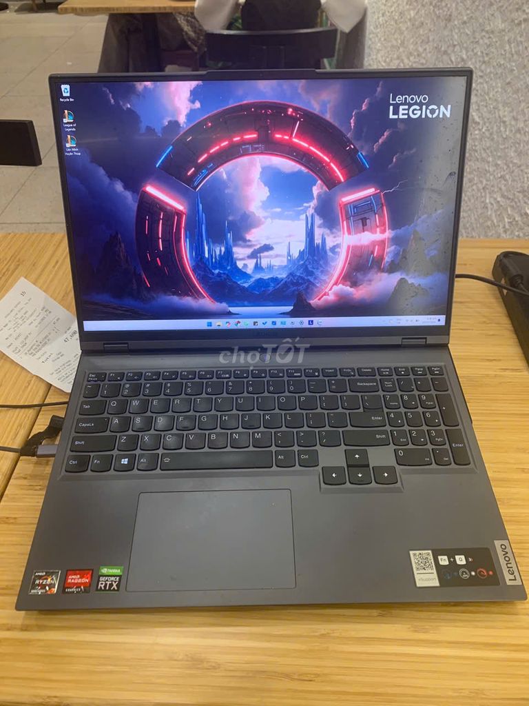 laptop gaming lenovo legion 5 pro, vỏ nhôm xám