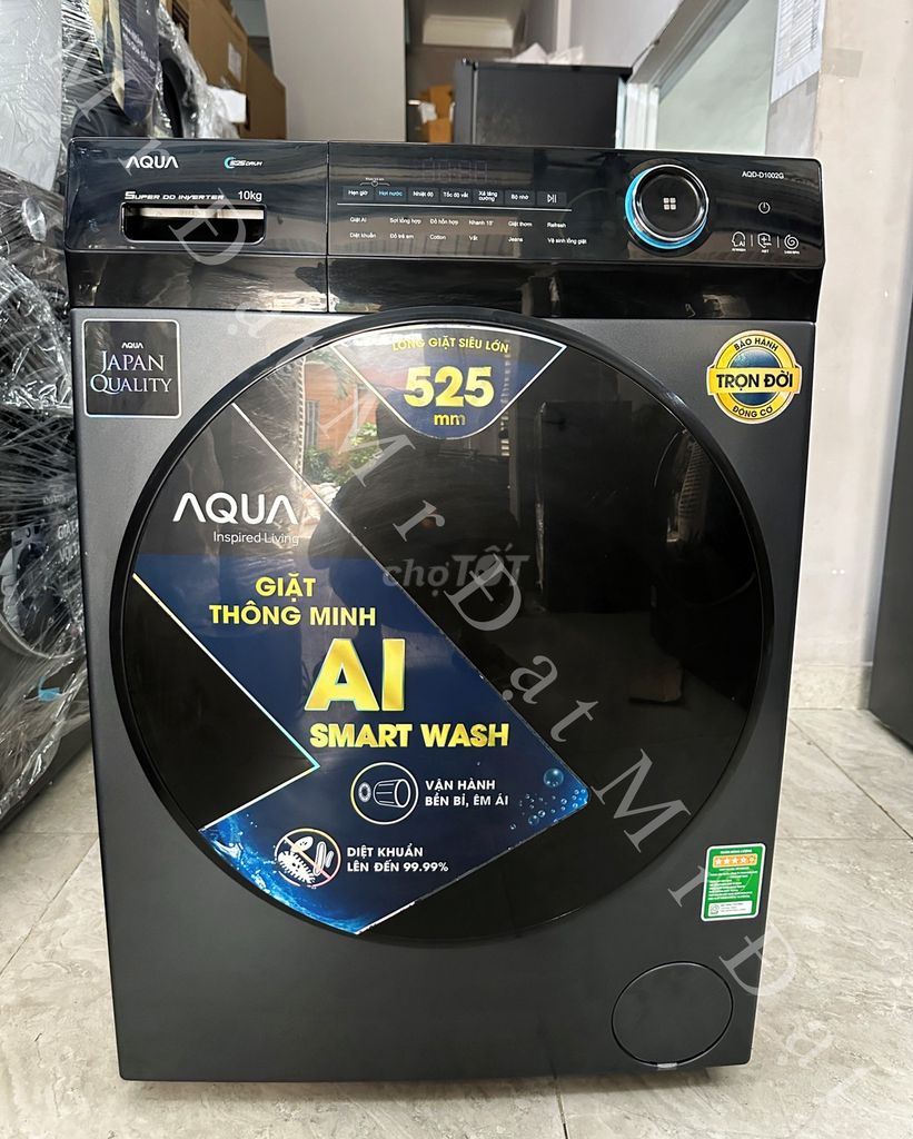 Máy giặt AQUA Inverter 10 kg  AQD- D. 𝐁𝐇: 𝟏𝟎/𝟐𝟎𝟐𝟔