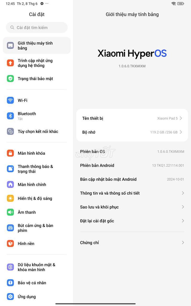 Xiaomi Pad 5 8GB/256GB. Mua bán Máy tính bảng tại Thành phố Thủ Đức Tp Hồ Chí Minh được đăng bởi Tâm Như hình 1