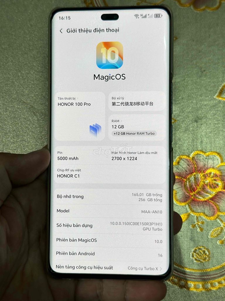 Honor 100 Pro 256GB Trắng. Mua bán Điện thoại tại Thành phố Vũng Tàu Bà Rịa - Vũng Tàu được đăng bởi Huỳnh Phi Khanh hình 1
