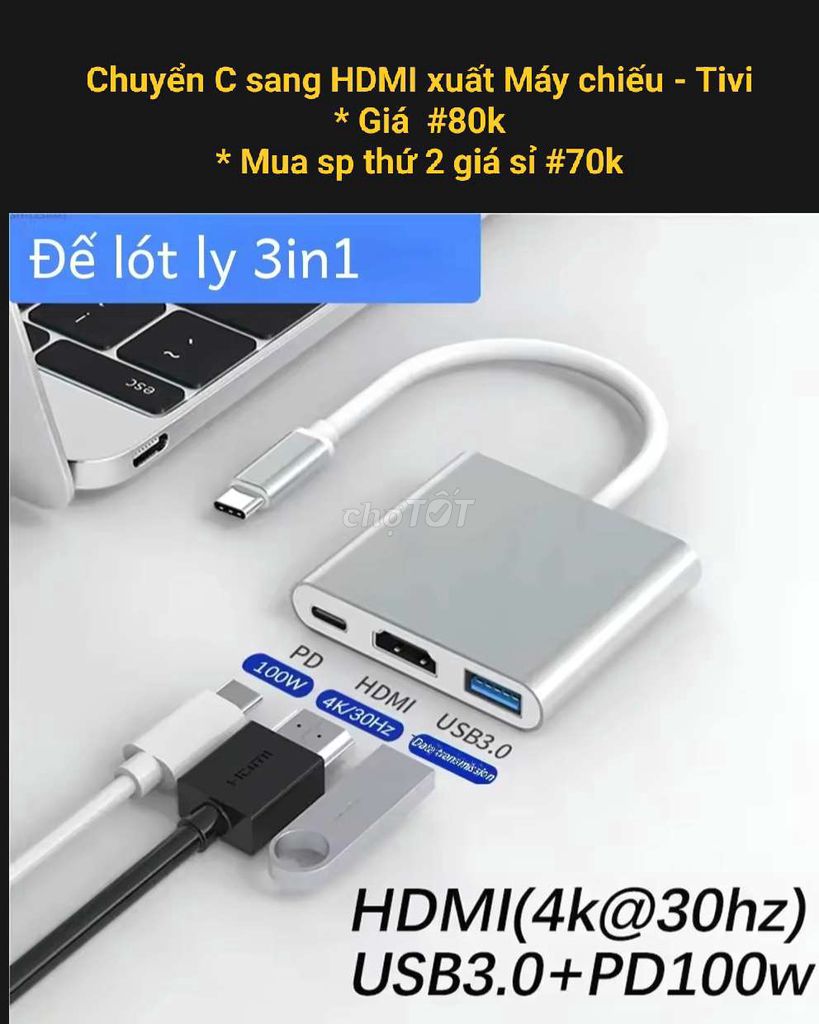 Cáp xuất điện thoại lên HDMI