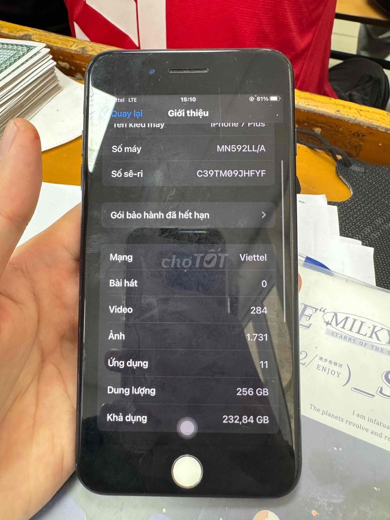 Apple iPhone 7 Plus 256GB. Mua bán Điện thoại tại Quận Cầu Giấy Hà Nội được đăng bởi nguyễn gia khánh hình 1