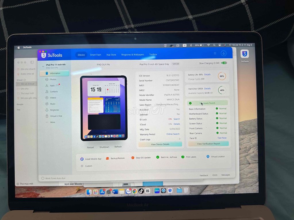 Apple iPad Pro M2 128GB Xám. Mua bán Máy tính bảng tại Quận Thanh Xuân Hà Nội được đăng bởi Mr Phạm hình 1
