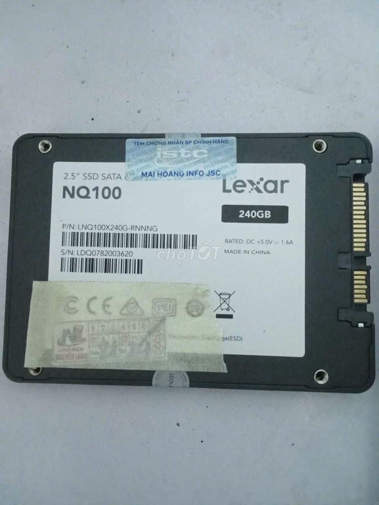 Ổ cứng SSD Lexar NQ100 240GB Đã sử dụng. Mua bán Linh kiện (RAM, Card...) tại Huyện Núi Thành Quảng Nam được đăng bởi thi hình 1