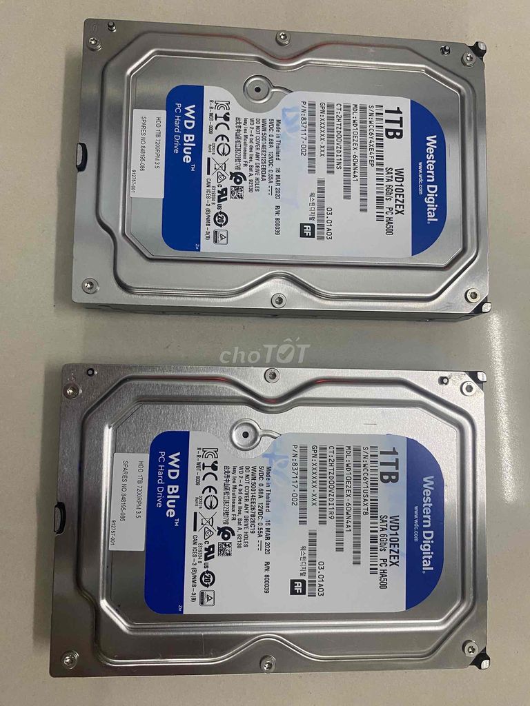 Ổ cứng WD 1tb 3,5" sức khoẻ 100% bao test