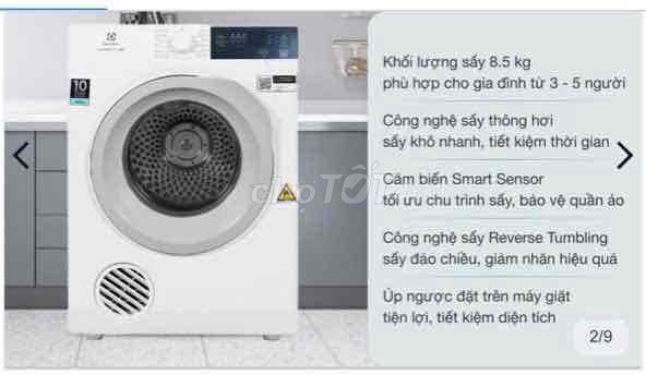 Máy sấy electrolux 8.5kg new