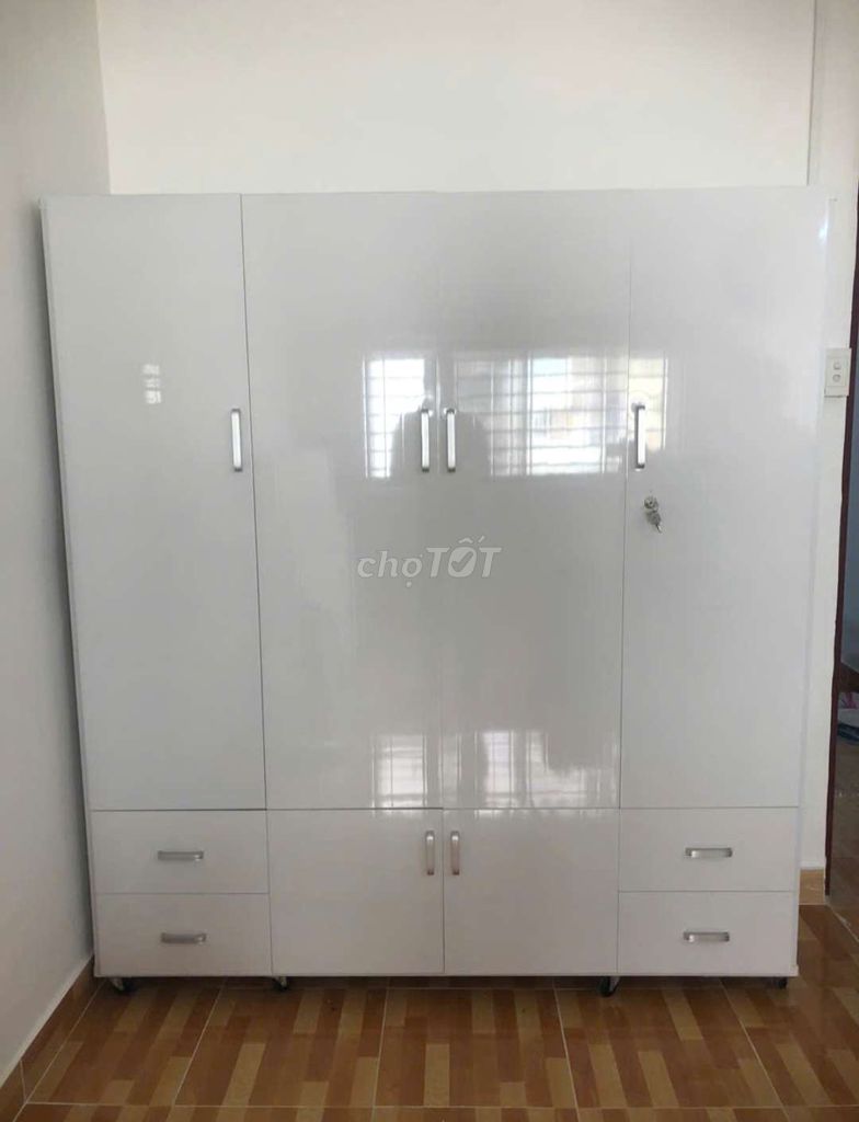 TỦ NHỰA ĐÀI LOAN 4 CÁNH MÀU TRẮNG. Mua bán Tủ, kệ gia đình tại Quận Gò Vấp Tp Hồ Chí Minh được đăng bởi Tủ nhựa đài loan hoàng quân hình 1