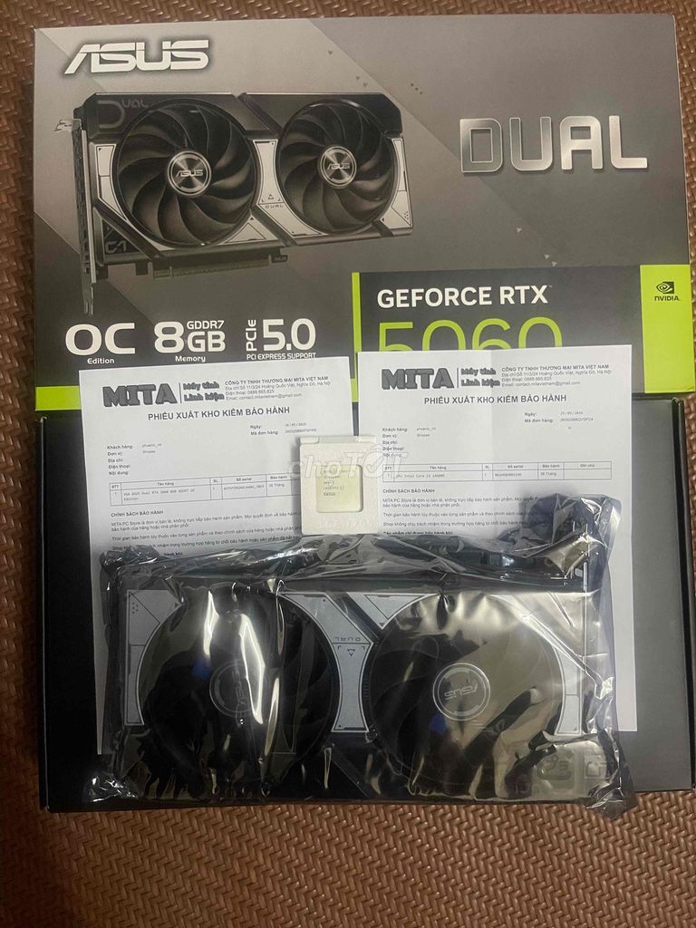 ASUS RTX 5060 DUAL, i5 14600K Mới. Mua bán Linh kiện (RAM, Card...) tại Huyện Thanh Trì Hà Nội được đăng bởi Nguyễn Tâm hình 1
