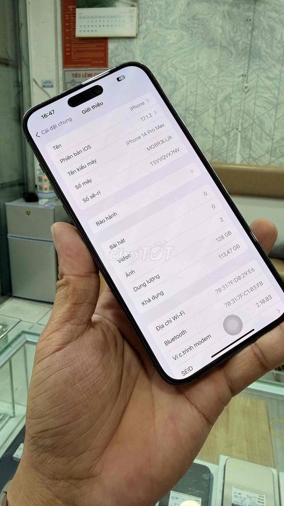 Apple iPhone 14 Pro Max 128GB Mỹ Đã qua sử dụng. Mua bán Điện thoại tại Quận Bình Thạnh Tp Hồ Chí Minh được đăng bởi Phan Luận hình 1