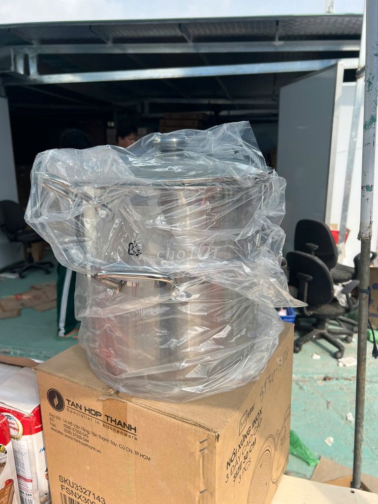 Xả kho Bộ nồi xửng inox 3 đáy  30cm Fivestar. Mua bán Dụng cụ nhà bếp tại Quận 12 Tp Hồ Chí Minh được đăng bởi Kho gia dụng HCM hình 1