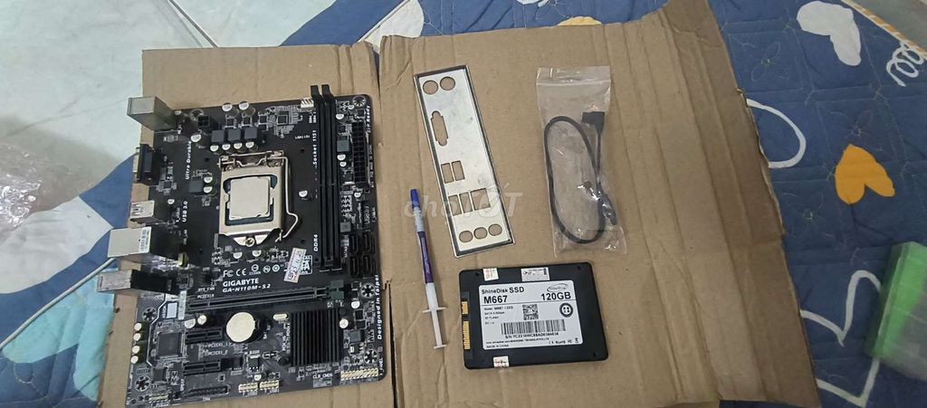 Combo main Giga h110 và i3 7100