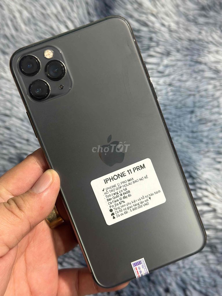 IPHONE 11 PRO MAX 64GB zin full. Mua bán Điện thoại tại Huyện Trảng Bom Đồng Nai được đăng bởi Hồ Trung Hiếu hình 1