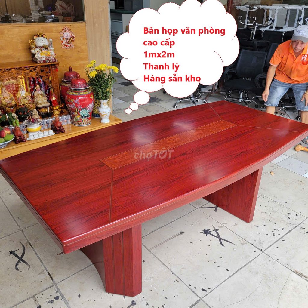 Bàn họp gỗ MDF cao cấp,bàn họp văn phòng như mới. Mua bán Đồ dùng văn phòng tại Thành phố Thủ Đức Tp Hồ Chí Minh được đăng bởi Thanh lý Nội thất giá sỉ hình 1