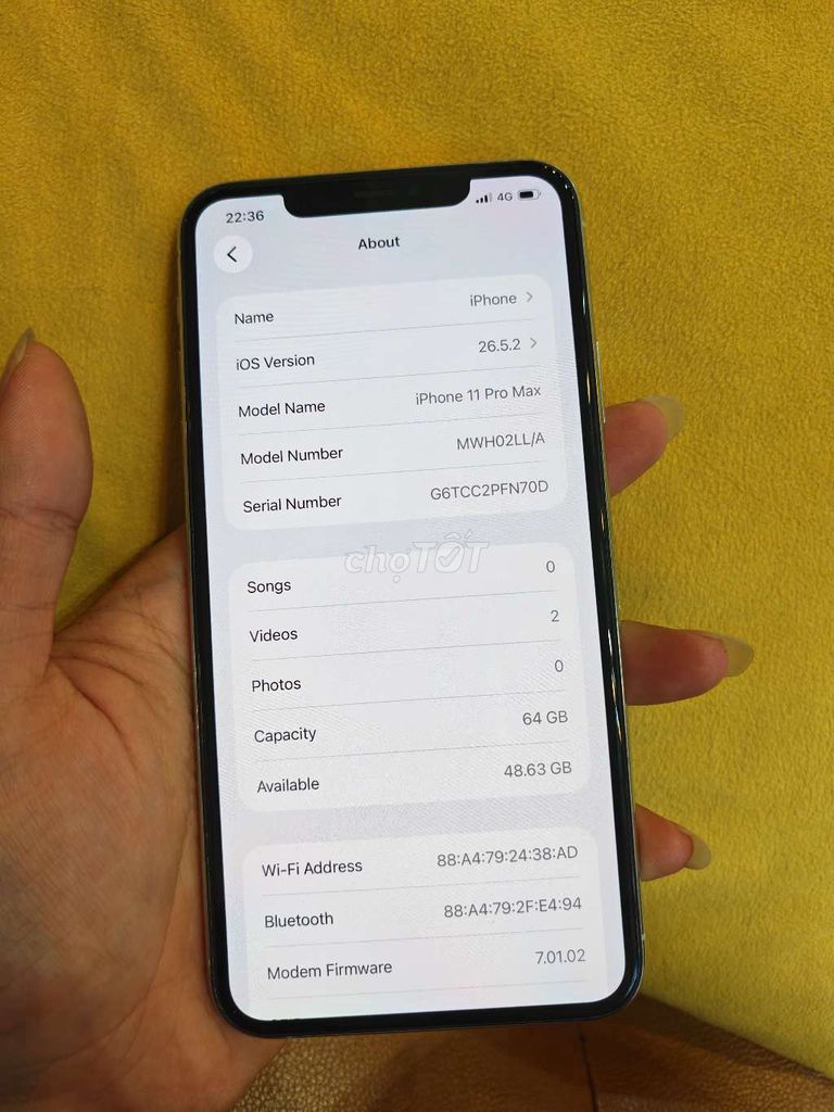 Apple iPhone 11 Pro Max 64GB Bạc. Mua bán Điện thoại tại Huyện Nhơn Trạch Đồng Nai được đăng bởi Dũng hình 1