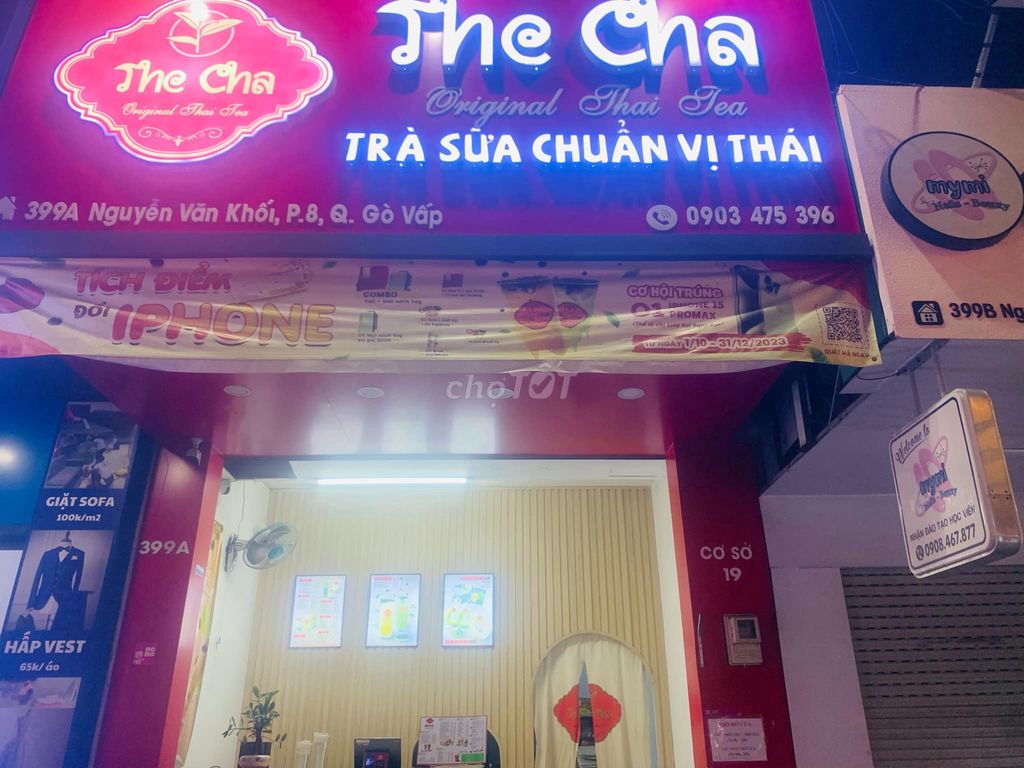 🔥 SANG NHƯỢNG TIỆM TRÀ SỮA THE CHA – CƠ HỘI KINH DOANH NGAY! 🔥