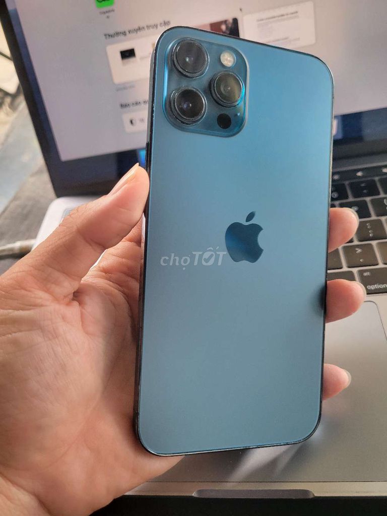 Apple iPhone 12 Pro Max 128GB Xanh Đã qua sử dụng. Mua bán Điện thoại tại Huyện Châu Thành Tiền Giang được đăng bởi Cầm đồ thanh lý  hình 1
