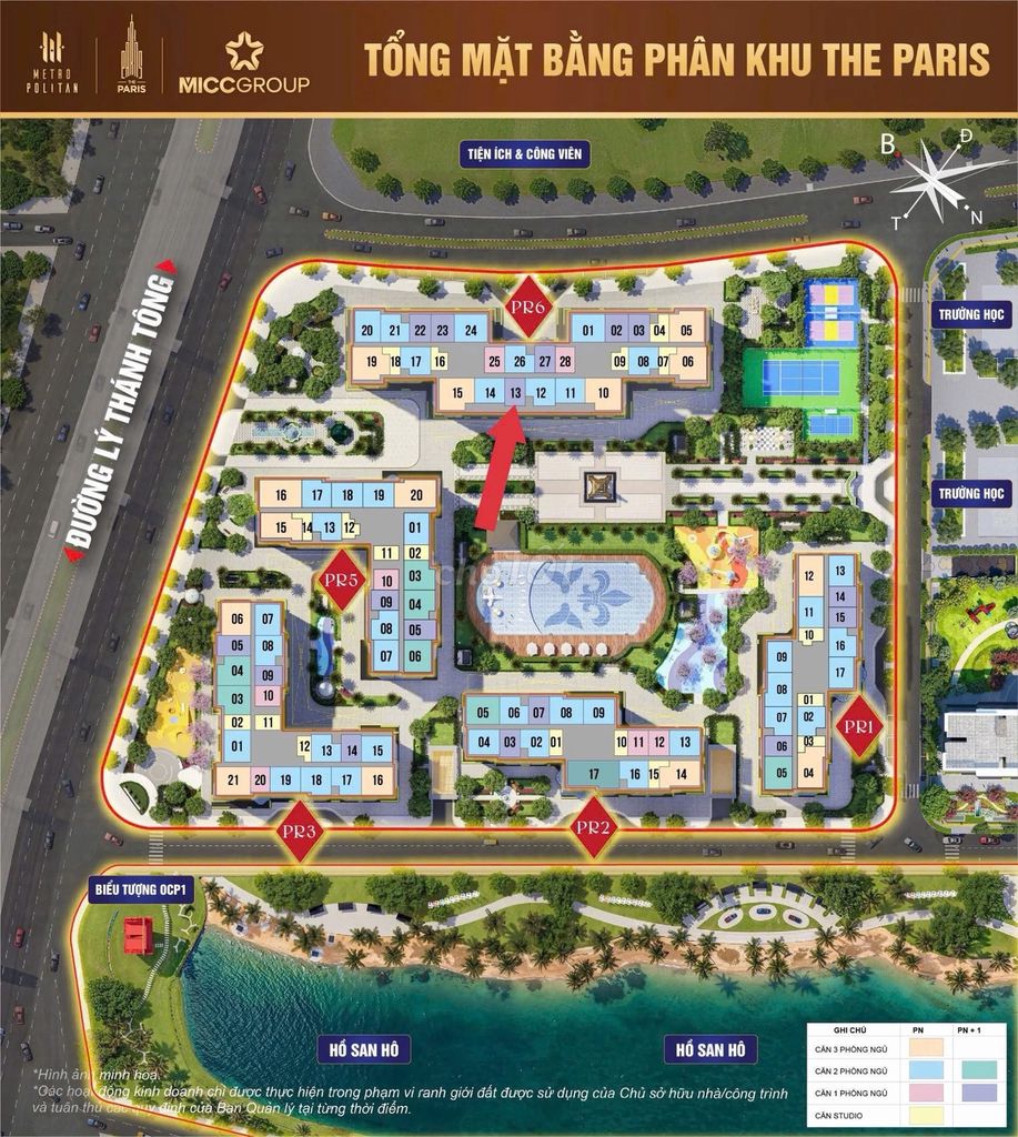Продается квартира с 1 спальней и 6 апартаментами Vinhomes Ocean Park в Гиа Ламе