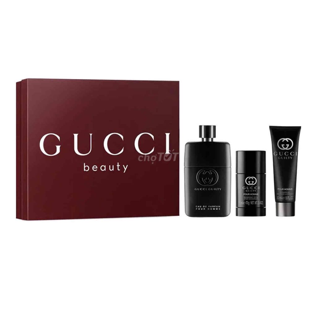 Bộ quà tặng nước hoa Gucci Guilty Pour Homme Nam. Mua bán Nước hoa tại Quận 3 Tp Hồ Chí Minh được đăng bởi tô tồ  hình 1