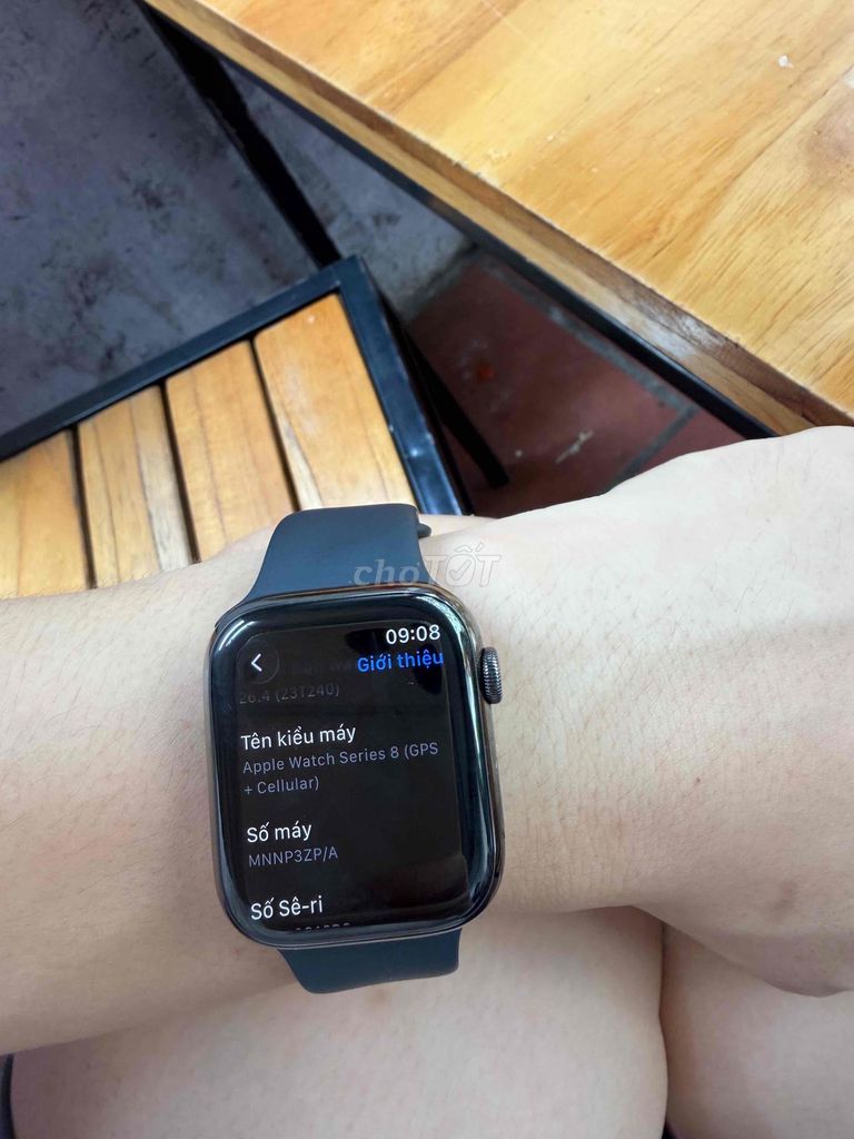 aw seri 8/45 thép đen esim. Mua bán Thiết bị đeo thông minh tại Quận Hai Bà Trưng Hà Nội được đăng bởi Thanh Tung hình 1