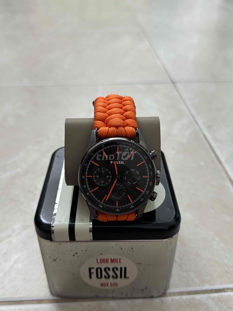 Đồng hồ Fossil Đen Cam Kim loại Dây dù. Mua bán Đồng hồ tại Quận Bình Tân Tp Hồ Chí Minh được đăng bởi Y hình 1