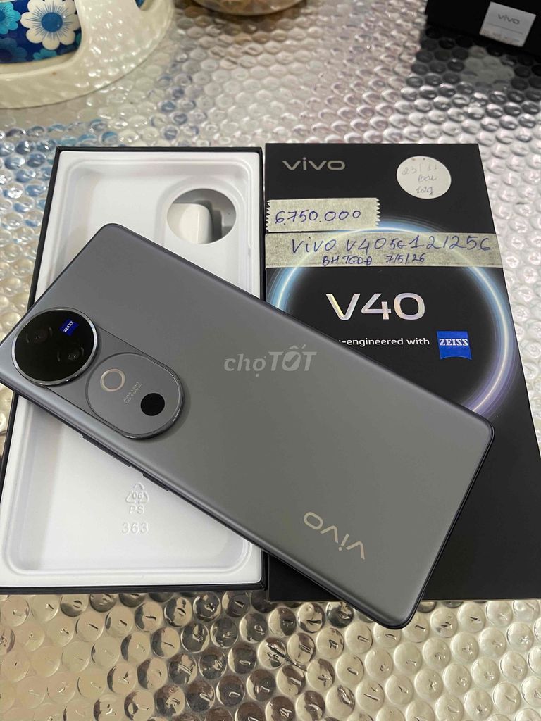 ViVo V40 5G 12/256gb fullbox 99,99%. Mua bán Điện thoại tại Quận Ninh Kiều Cần Thơ được đăng bởi Cầm Đồ Anh Quý hình 1
