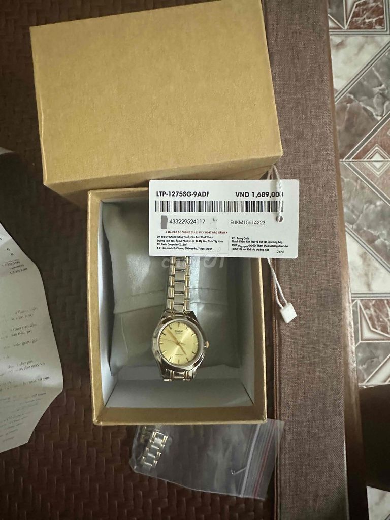 Đồng hồ Casio LTP-1275SG-9ADF Nữ Vàng Nhật Bản new. Mua bán Đồng hồ tại Quận Long Biên Hà Nội được đăng bởi Minh Huy Mobile LB hình 1