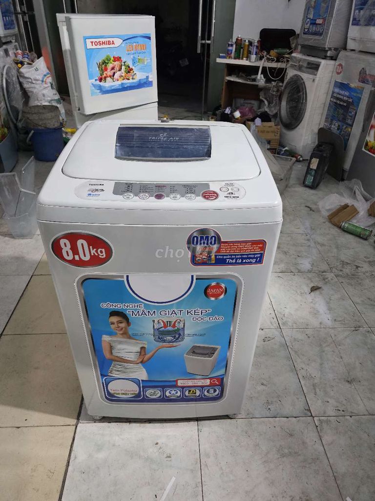 Máy giặt toshiba 8kg lồng đứng, giặt vắt êm