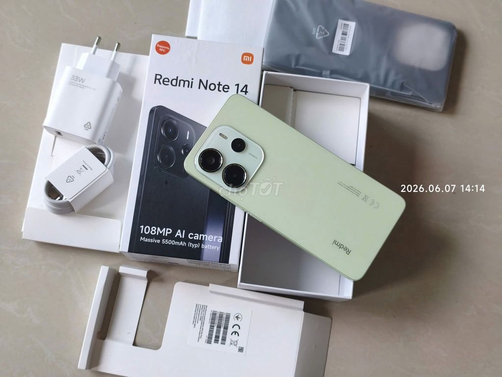 Xiaomi Redmi Note 14 8GB/128GB Xanh lá Như mới. Mua bán Điện thoại tại Quận 7 Tp Hồ Chí Minh được đăng bởi Hội Đồ Điện Tử hình 1