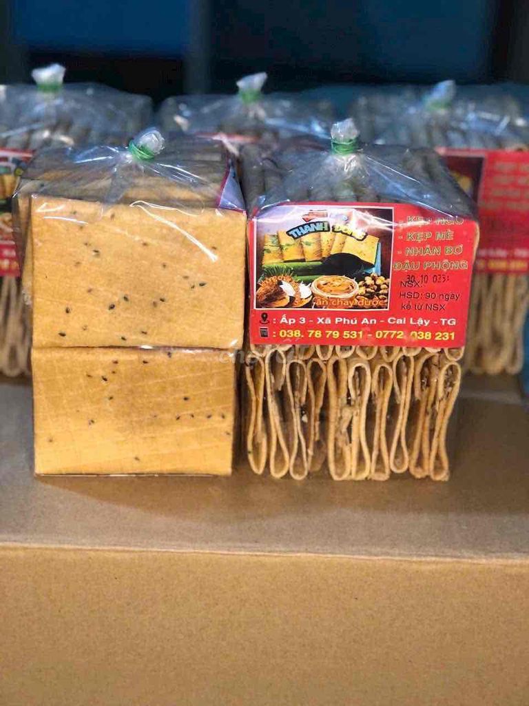 Bánh kẹp Thanh Đông Mè nhân bơ Đậu phộng 400gr 🥜. Mua bán Đồ ăn, thực phẩm và các loại khác tại Huyện Cái Bè Tiền Giang được đăng bởi Đông platium hình 1
