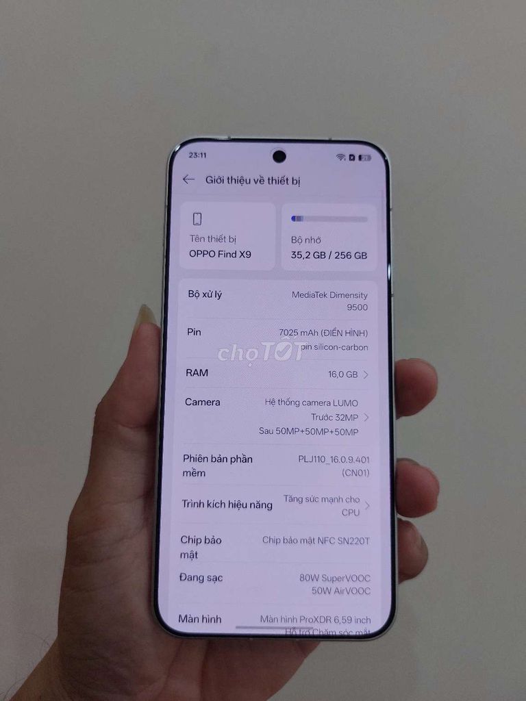 Oppo Find X9 16GB/256GB Bạc. Mua bán Điện thoại tại Quận Liên Chiểu Đà Nẵng được đăng bởi nguyen duc hình 1