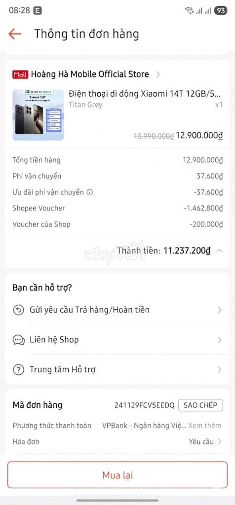 Xiaomi 14T 512GB Titan Grey. Mua bán Điện thoại tại Thị xã Phú Mỹ Bà Rịa - Vũng Tàu được đăng bởi Vu Hoa Binh hình 1