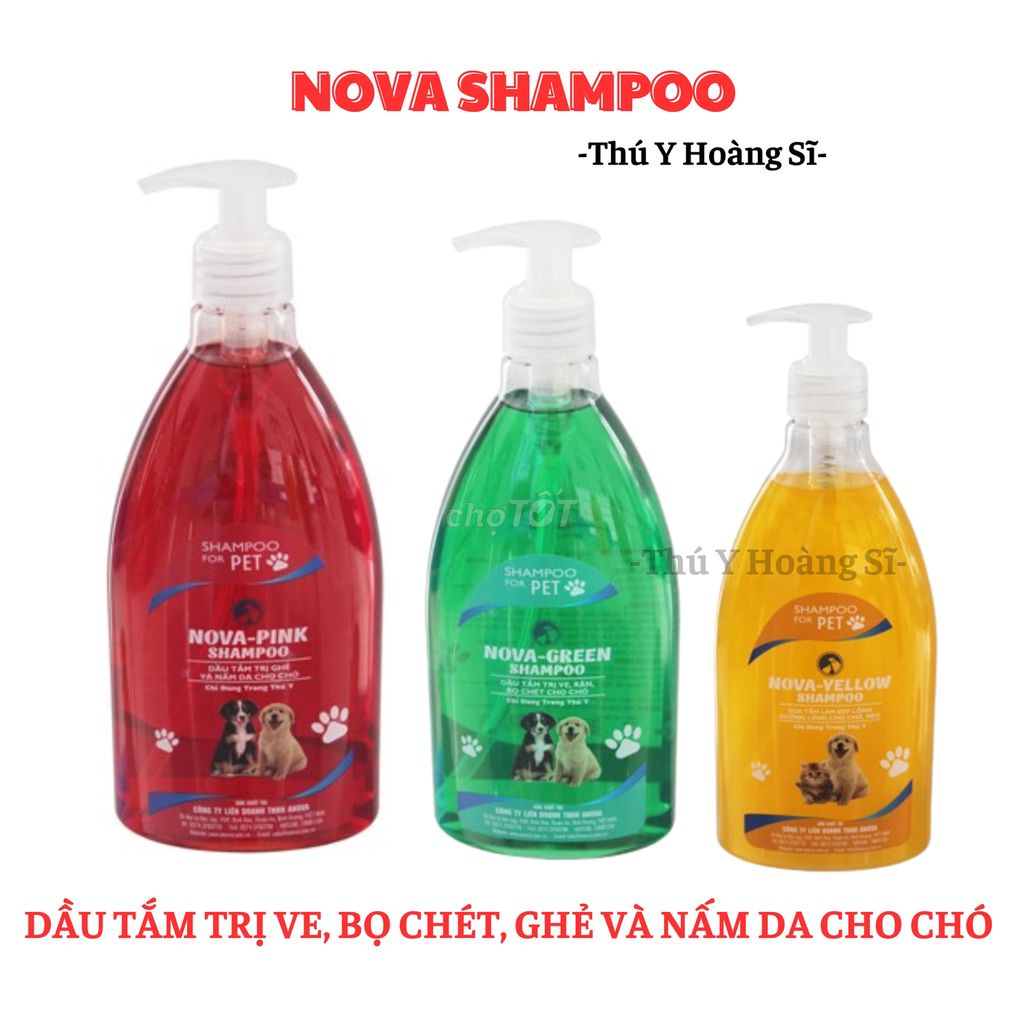 NOVA-YELLOW SHAMPOO SỮA TẮM DƯỠNG LÔNG CHO CHÓ MÈO