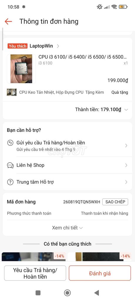CPU Intel Core i3 6100. Mua bán Linh kiện (RAM, Card...) tại Huyện Châu Thành Bến Tre được đăng bởi bán máy tính giá rẻ  hình 1